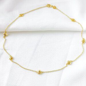 Tory Burch Kira Logo Gold Choker Necklace | NEW